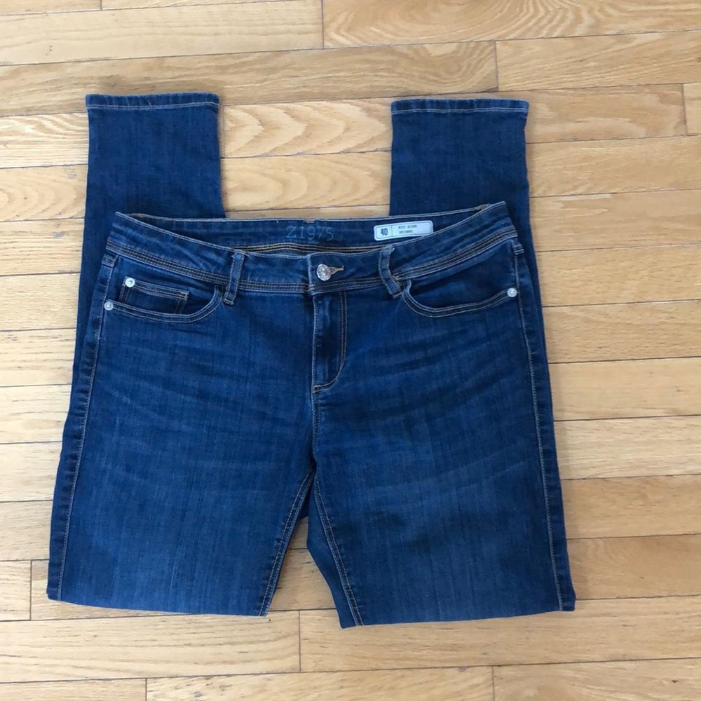 🔴 2 for $25 Zara basic denim mid rise skinny size 8